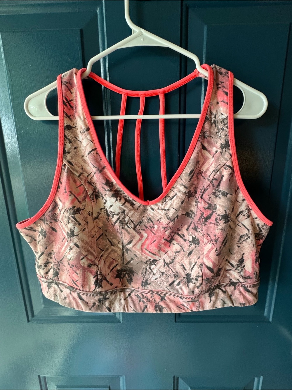 Torrid Women's Pink Abstract Strappy Sports Bra